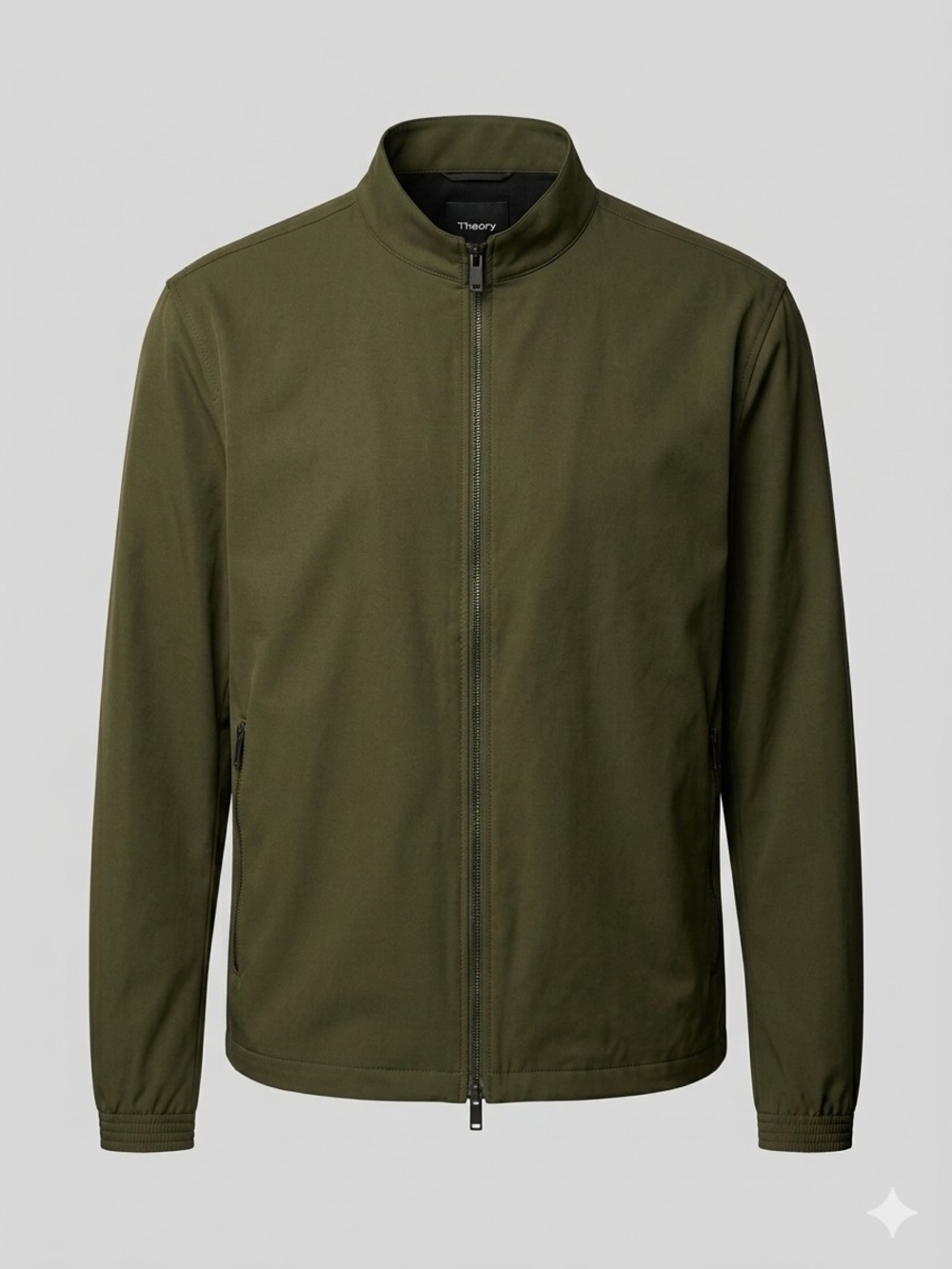 Theory Olive Lightweight Zip Jacket
